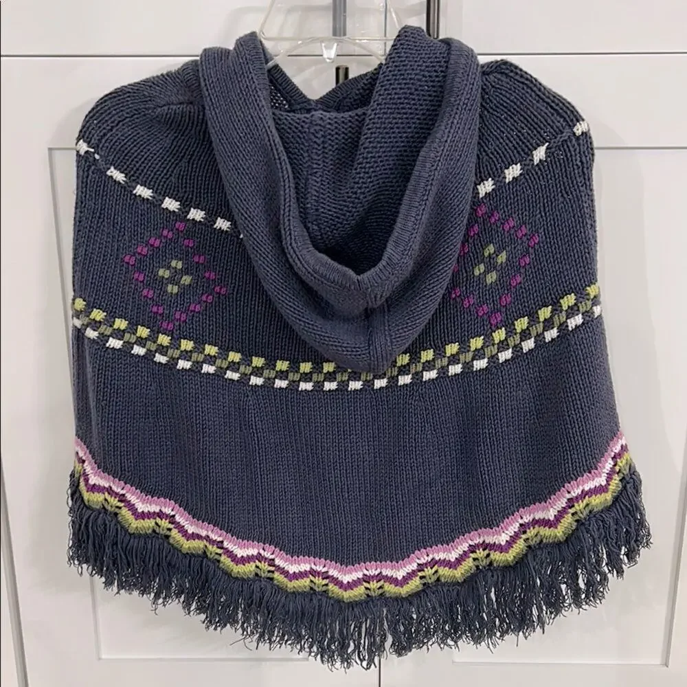 Osh Kosh Girl Hooded Poncho with Fringe - 7